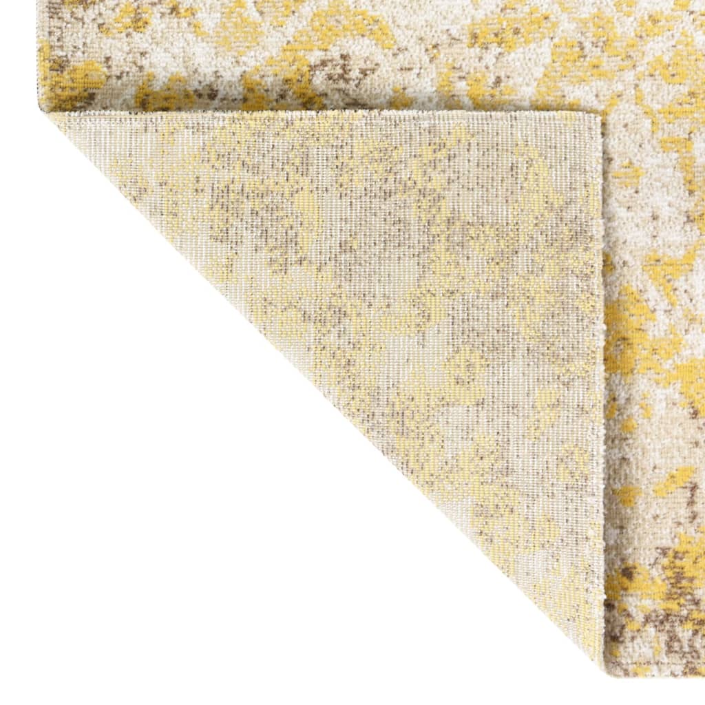 Vidaxl extérieur tapis plat tissé 100x200 cm jaune
