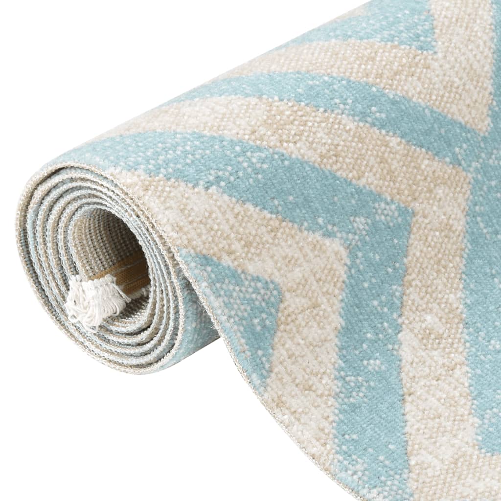 Vidaxl Extérieur tapis plat - tissé 115x170 cm vert et beige