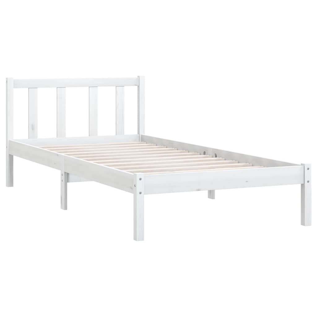 Vidaxl bedframe massief grenenhout wit 90x200 cm