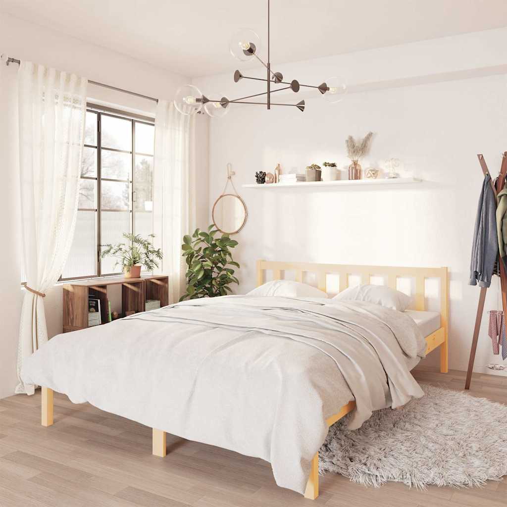 Vidaxl bedframe massief grenenhout 140x200 cm