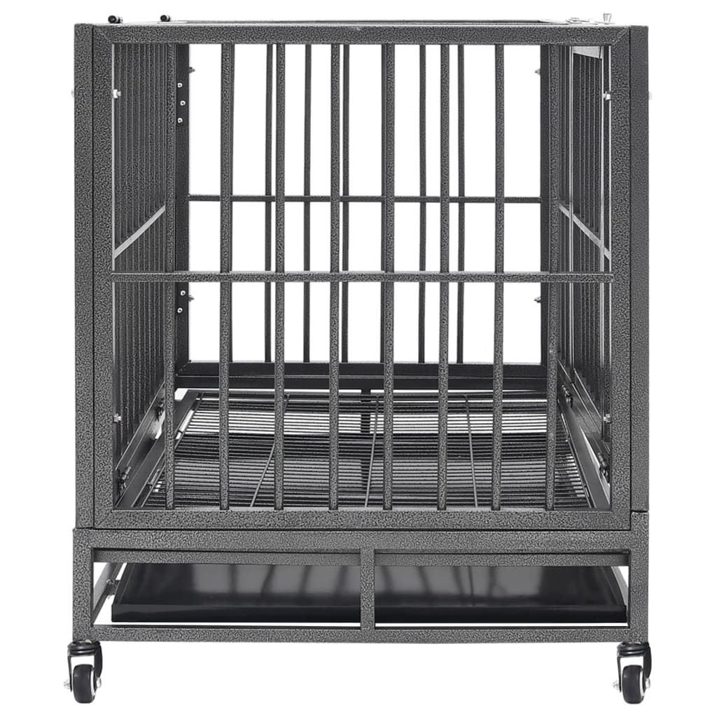 Vidaxl Dog Bank avec roues 102x72x85 cm en acier