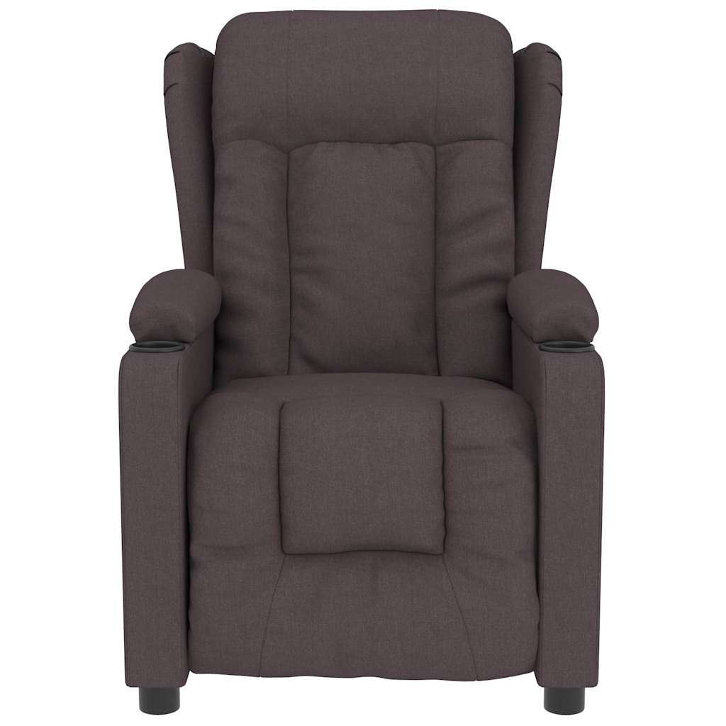 Vidaxl massagestoel stof donkerbruin