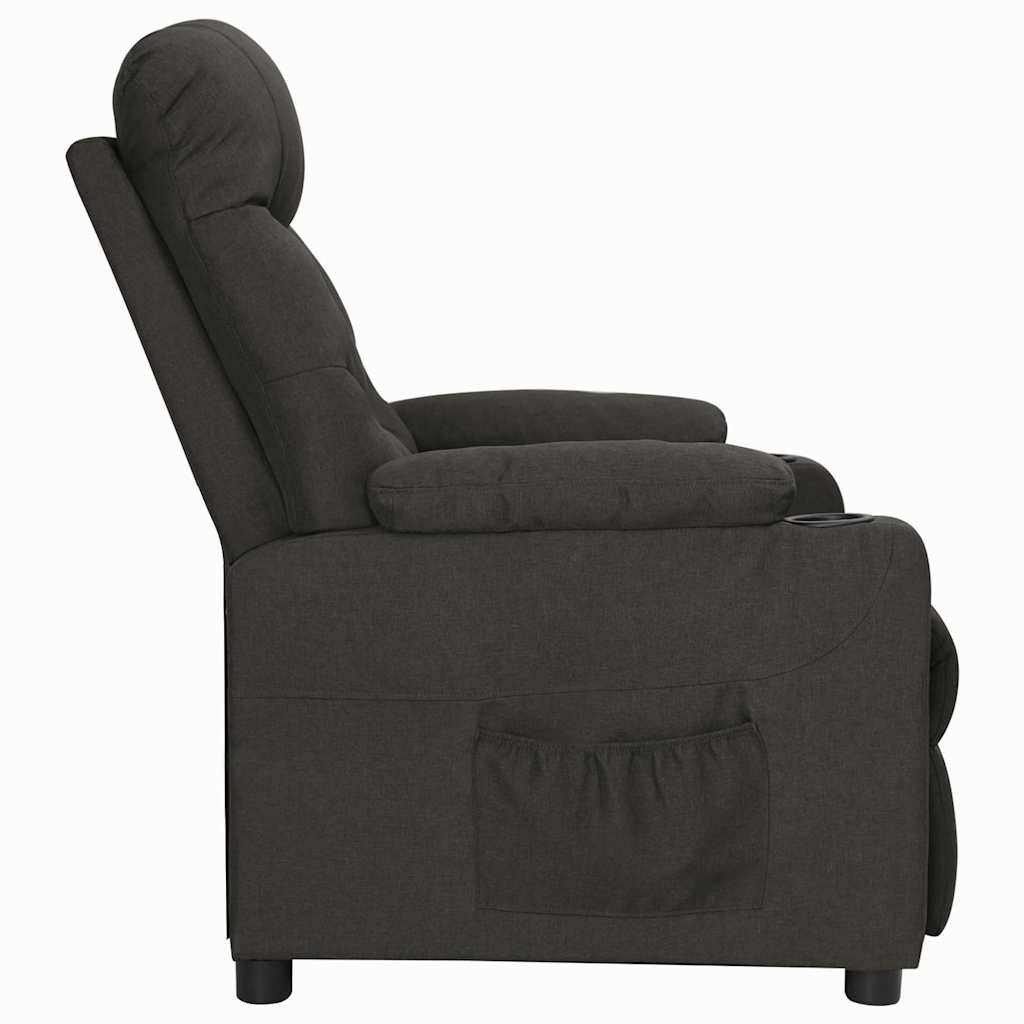 Vidaxl fauteuil verstelbaar stof zwart