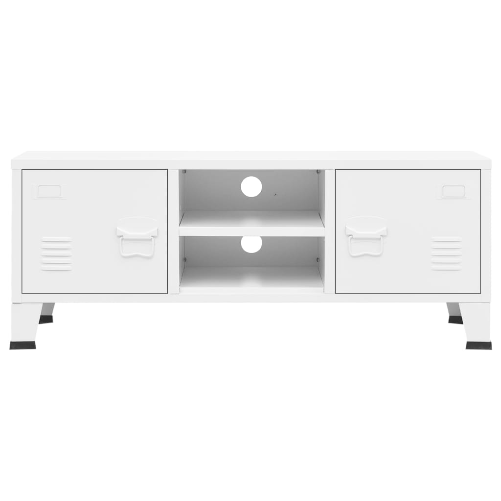 Vidaxl tv-meubel industrieel 105x35x42 cm metaal wit