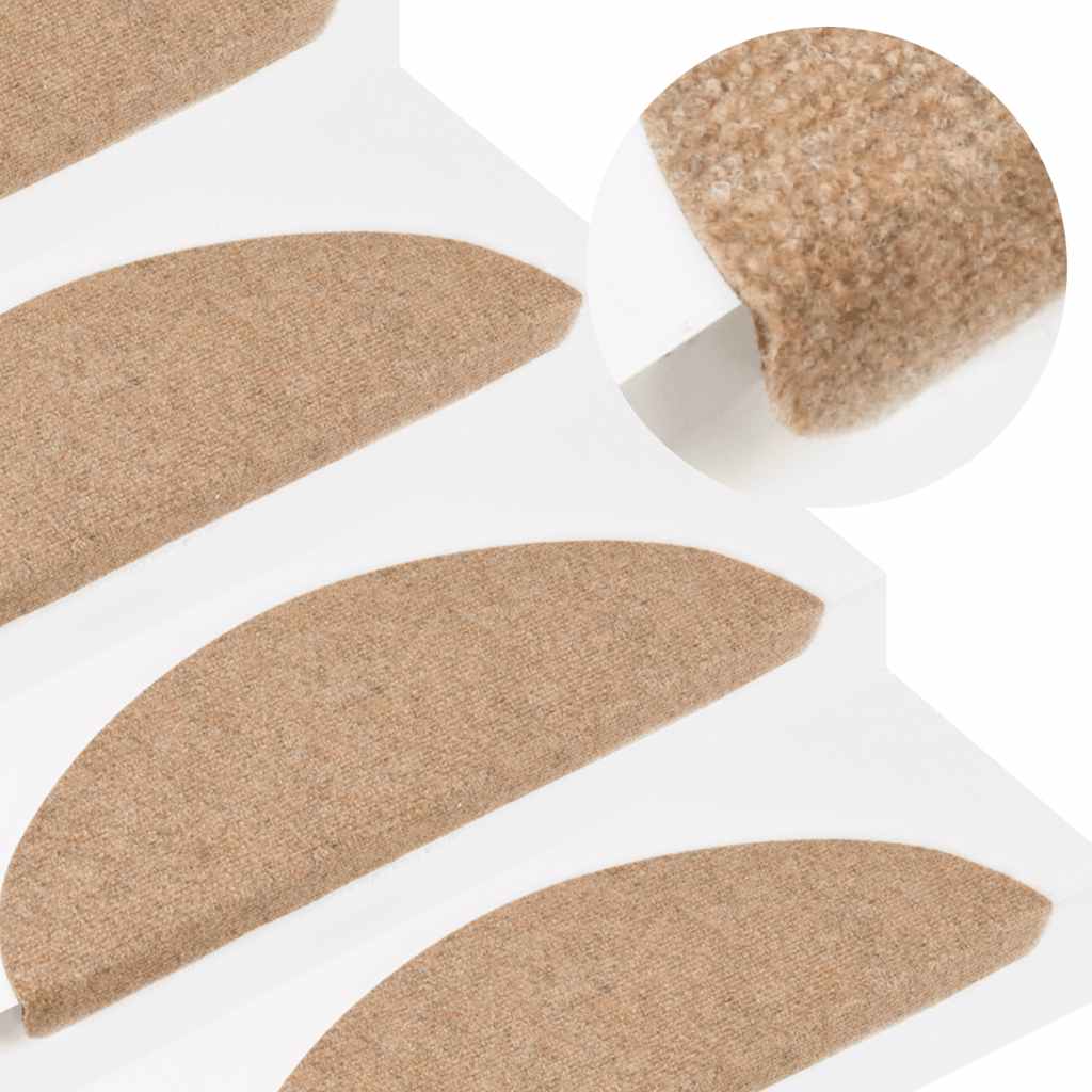 Vidaxl Stair Mats auto-adhésif 15 ST 56X17X3 cm beige