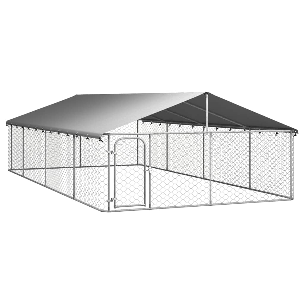 Vidaxl Chienne Kennel pour l'extérieur avec toit 600x300x150 cm