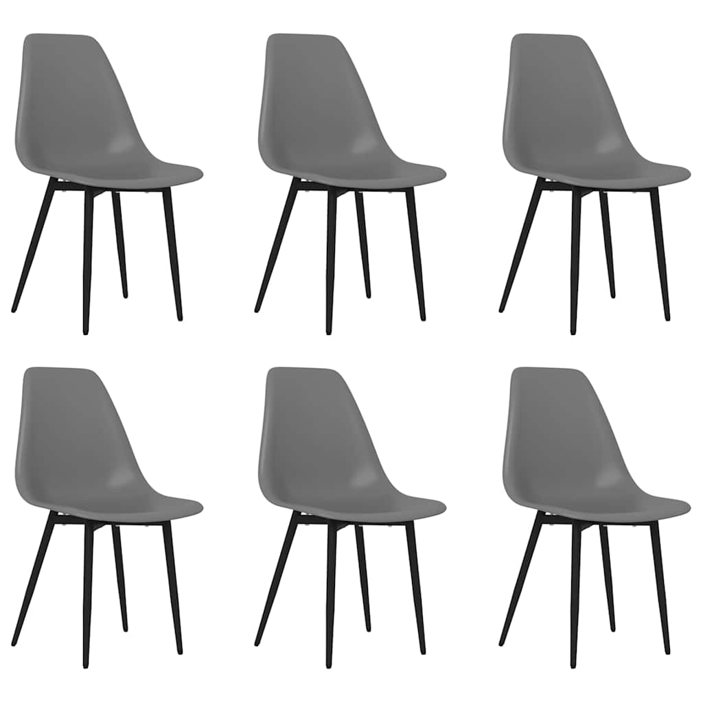 Vidaxl eetkamerstoelen 6 st pp grijs