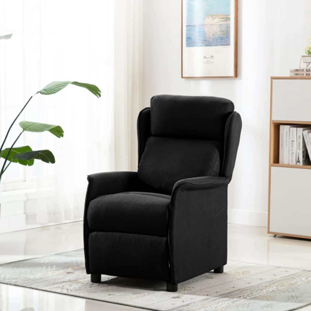 Vidaxl ligstoel zwart 66.5 x 94 x 101.5 cm polyester