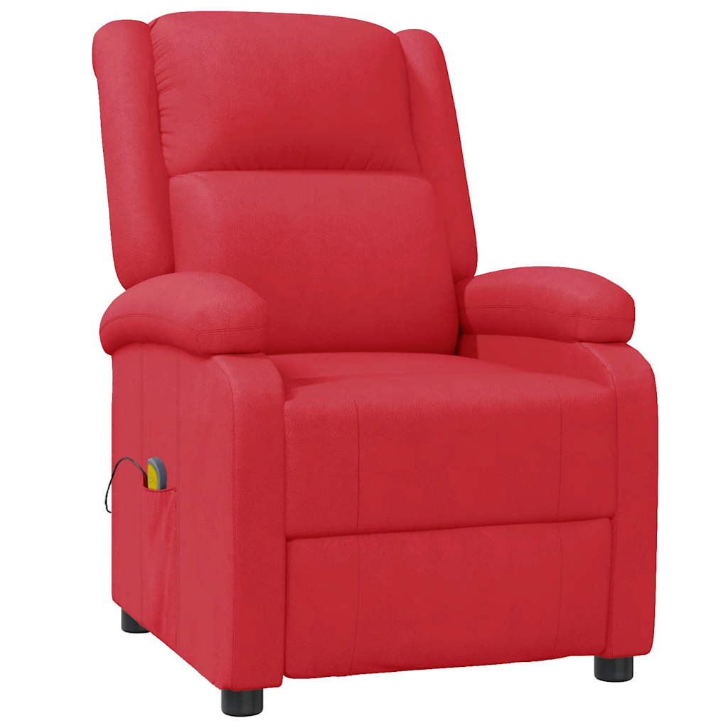 Vidaxl massagestoel kunstleer rood