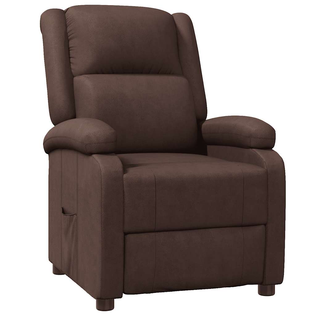 Vidaxl fauteuil verstelbaar kunstleer bruin