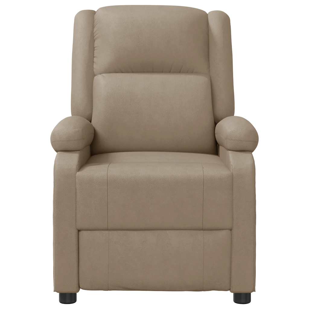 Vidaxl fauteuil verstelbaar kunstleer cappuccinokleurig