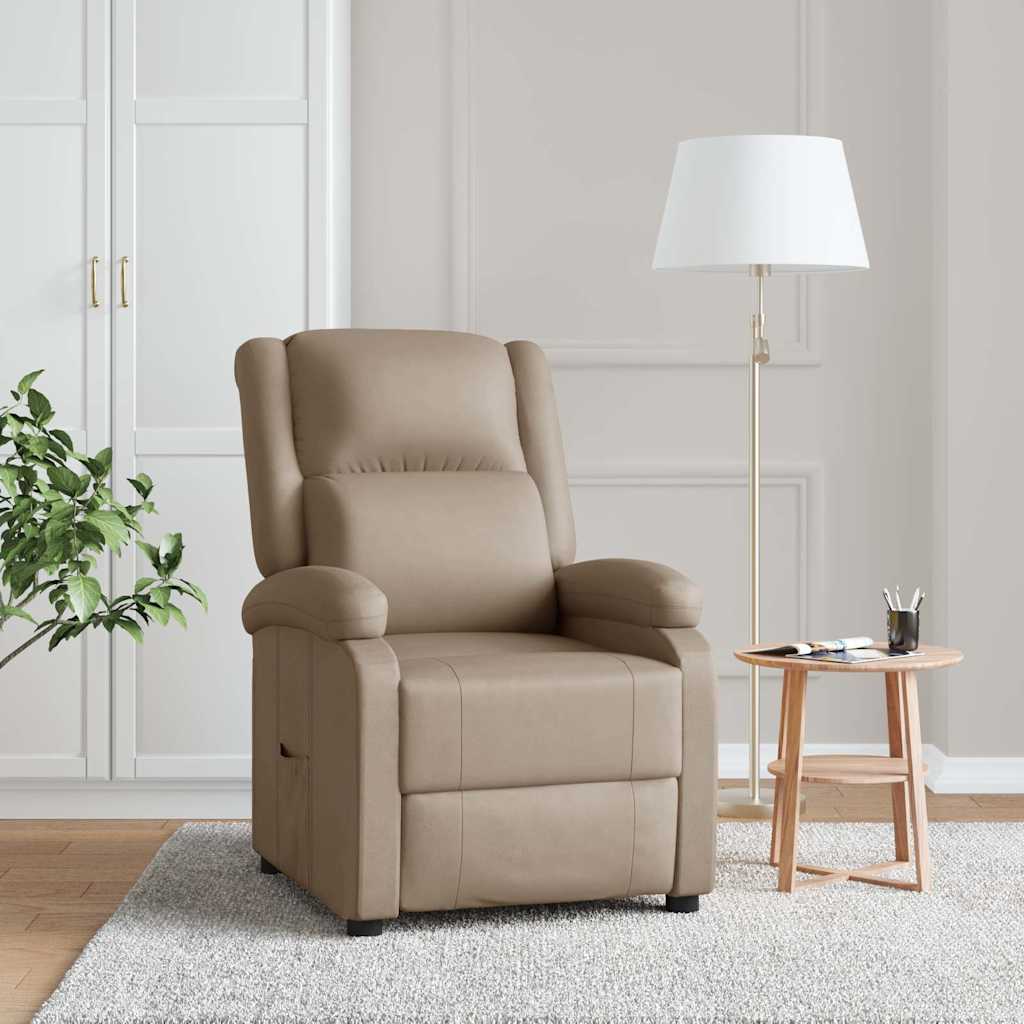 Vidaxl fauteuil verstelbaar kunstleer cappuccinokleurig