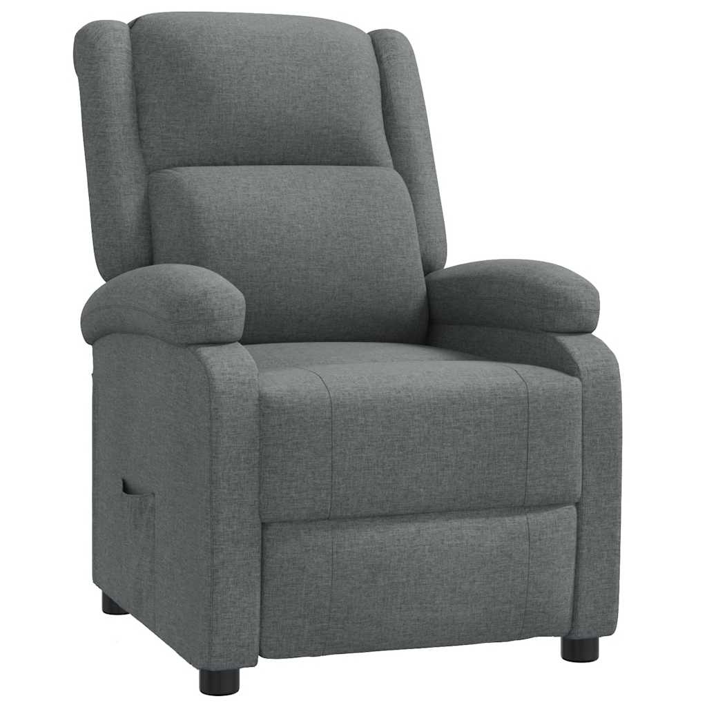 Vidaxl fauteuil verstelbaar stof donkergrijs