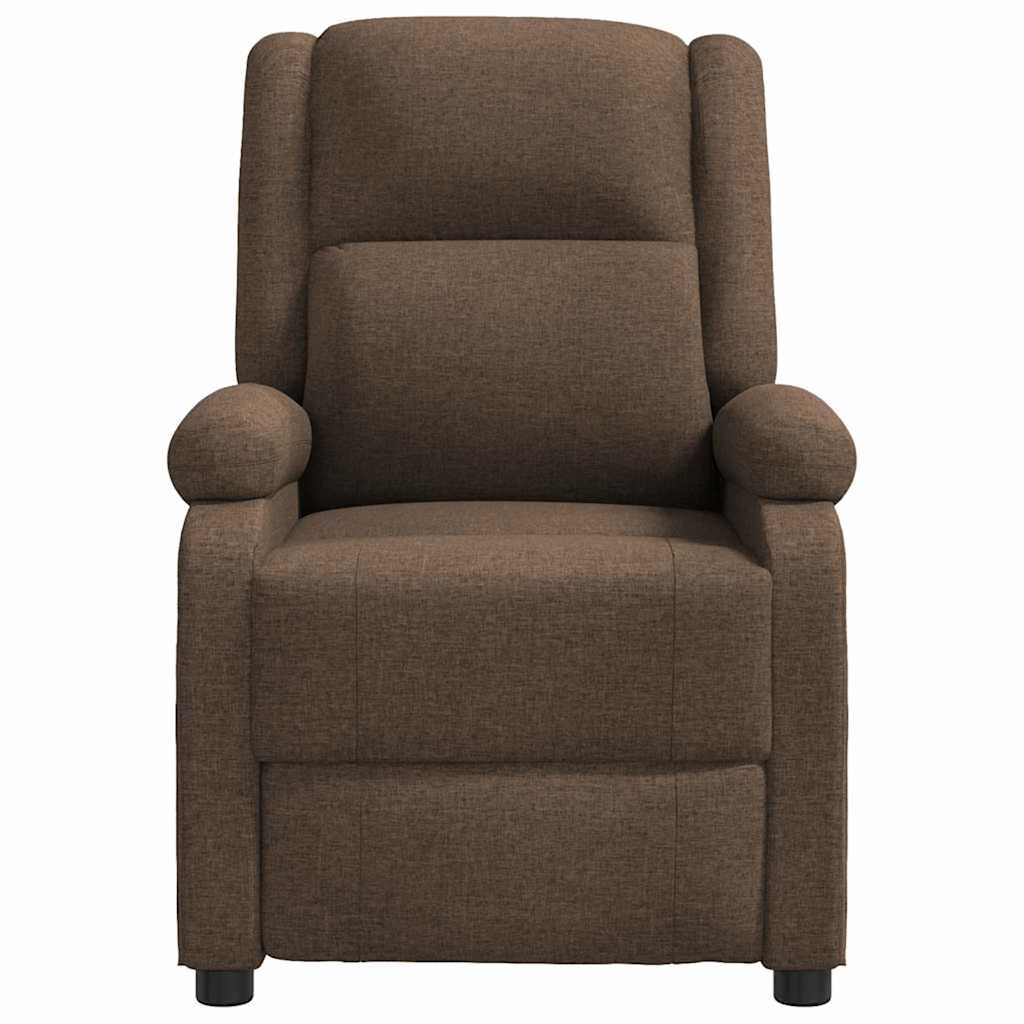 Vidaxl fauteuil verstelbaar stof bruin