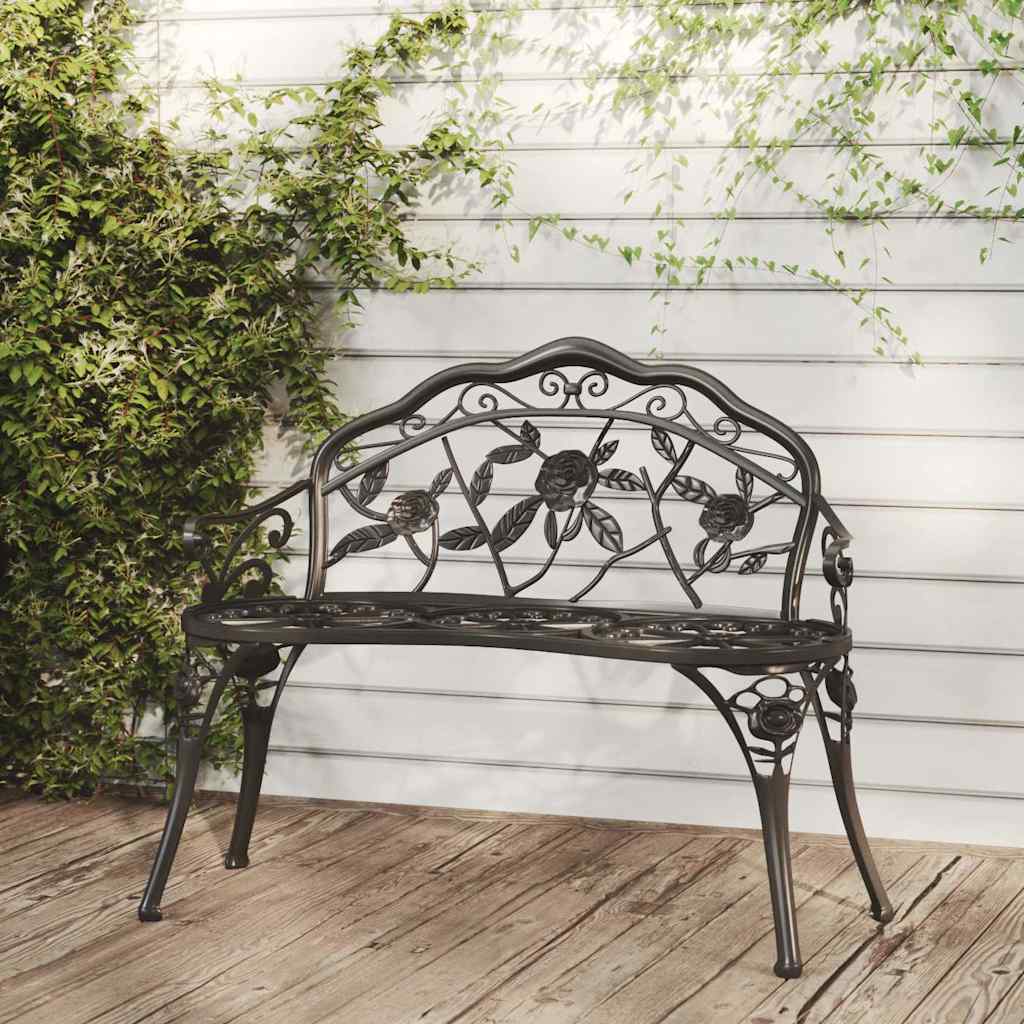 Vidaxl tuinbank 100 cm gietaluminium zwart