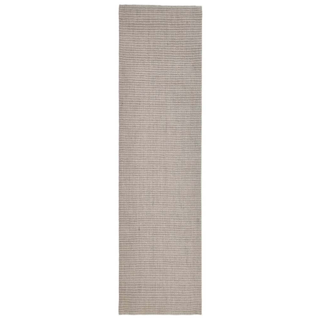 Vidaxl Rug 80x300 cm Sable de sisal naturel -colore
