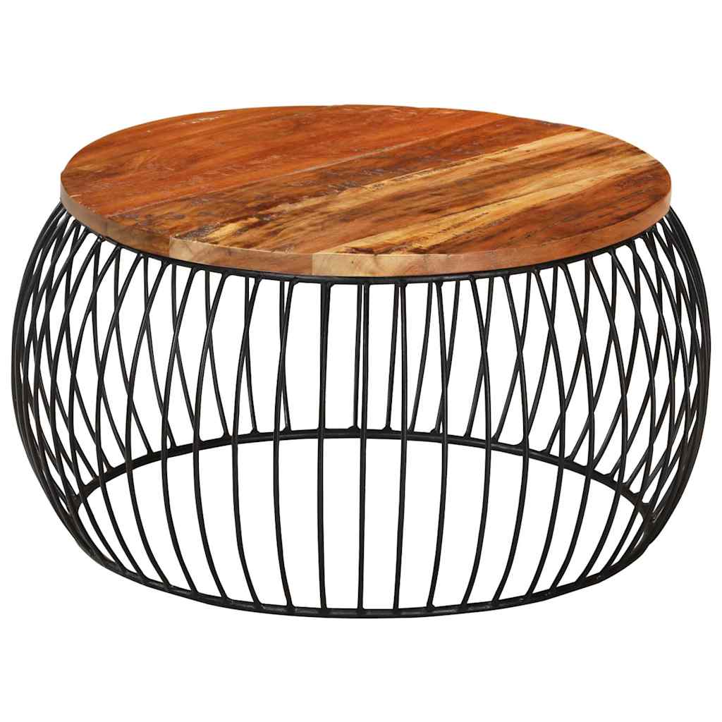 Vidaxl salontafel ø68 cm massief gerecycled hout