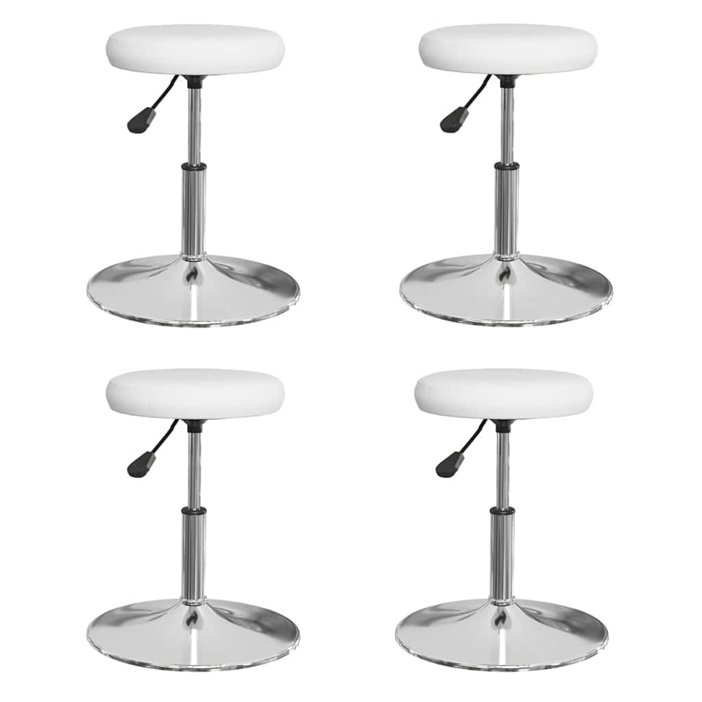 Vidaxl eetkamerstoelen 4 st kunstleer wit
