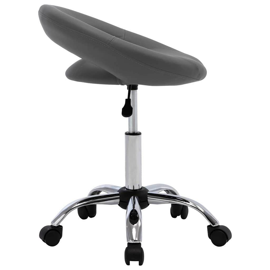 Vidaxl eetkamerstoel draaibaar kunstleer grijs