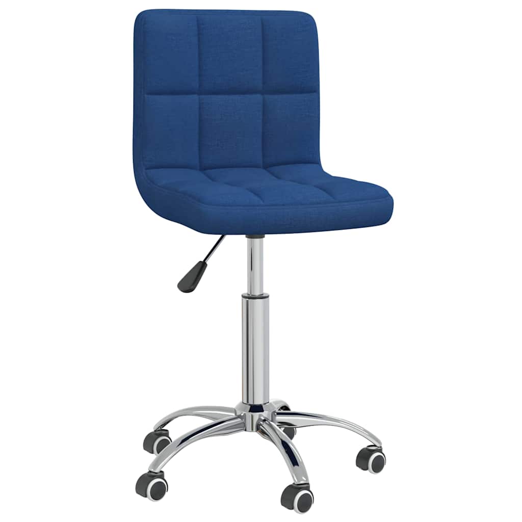Vidaxl eetkamerstoel draaibaar stof blauw