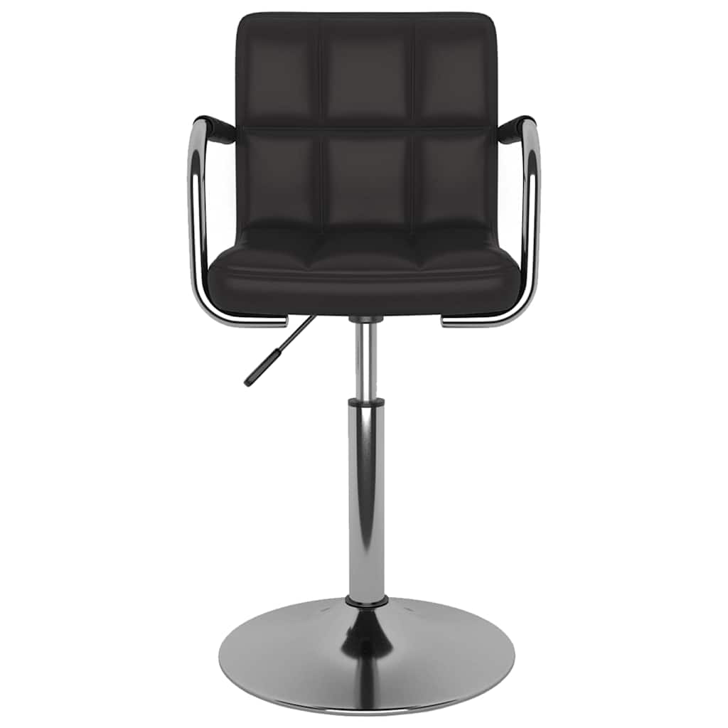 Vidaxl eetkamerstoelen draaibaar 4 st kunstleer zwart