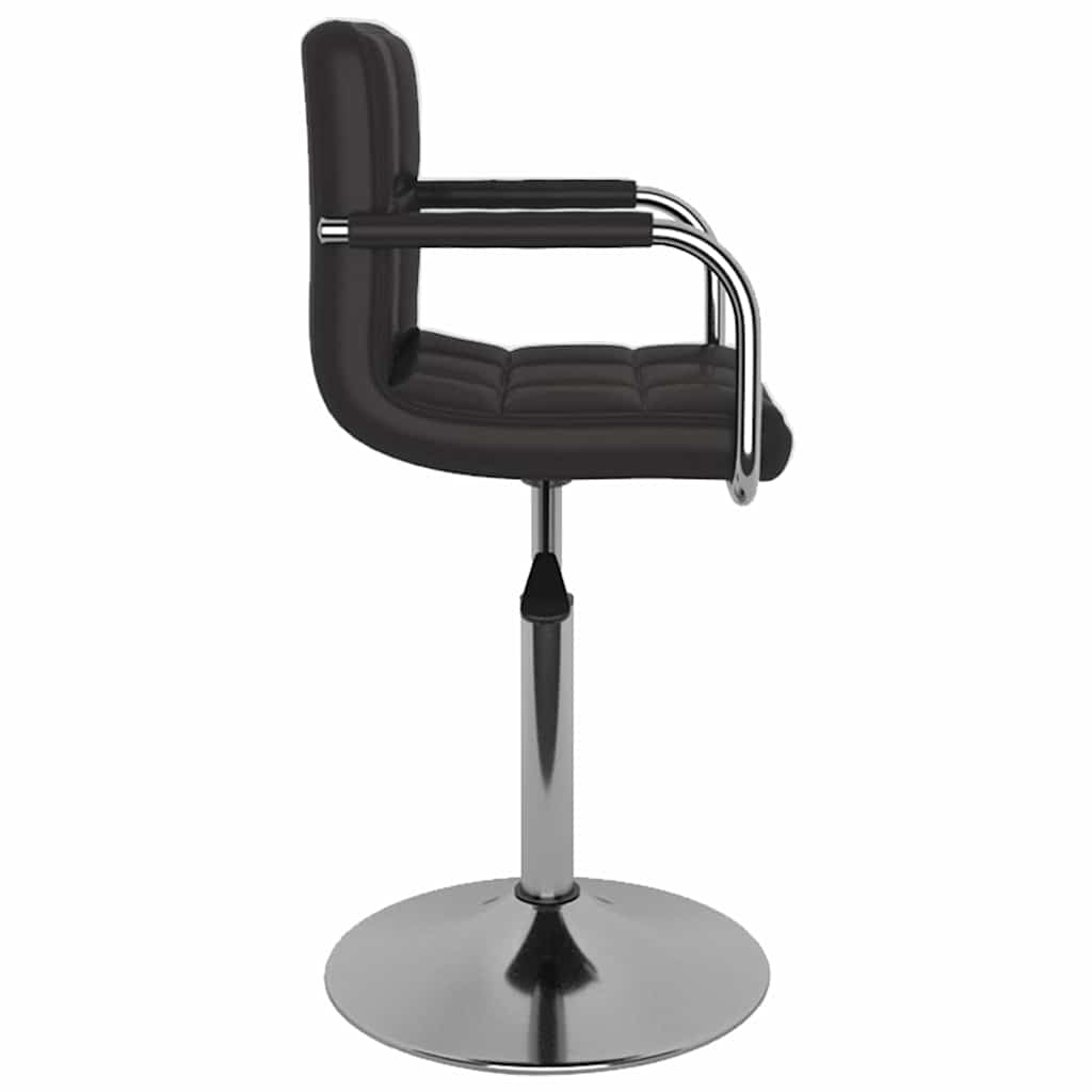 Vidaxl eetkamerstoelen draaibaar 4 st kunstleer zwart