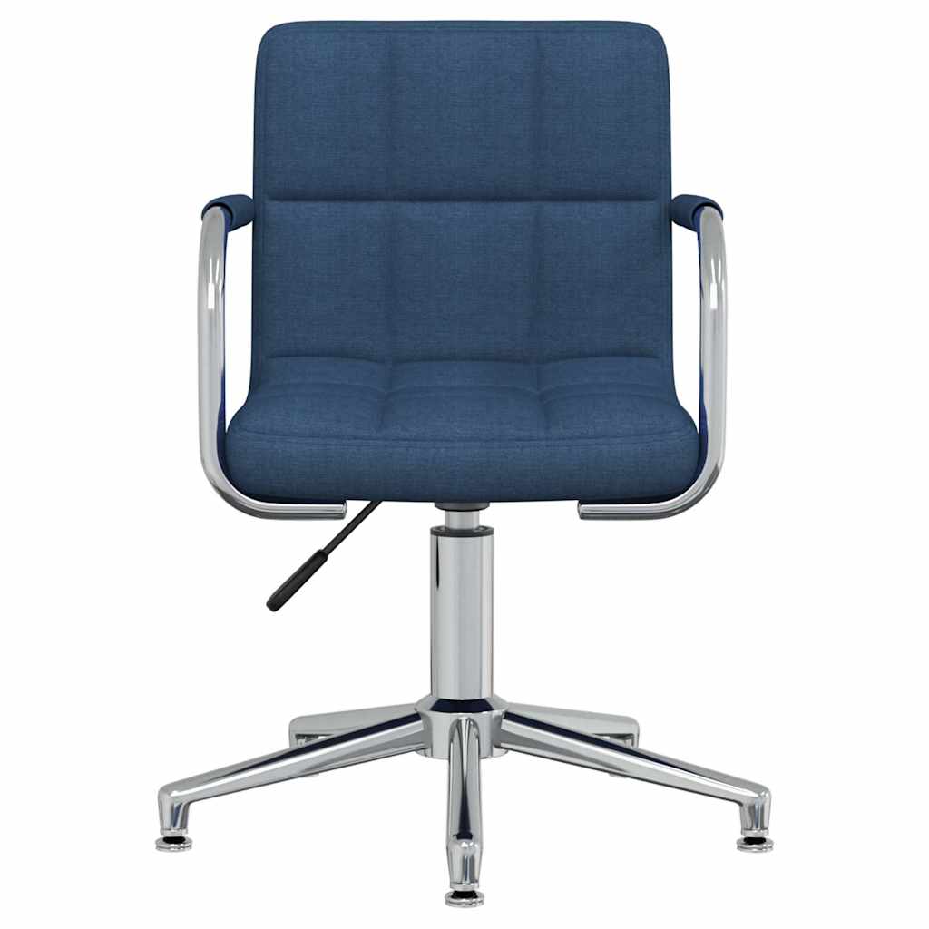 Vidaxl eetkamerstoel draaibaar stof blauw