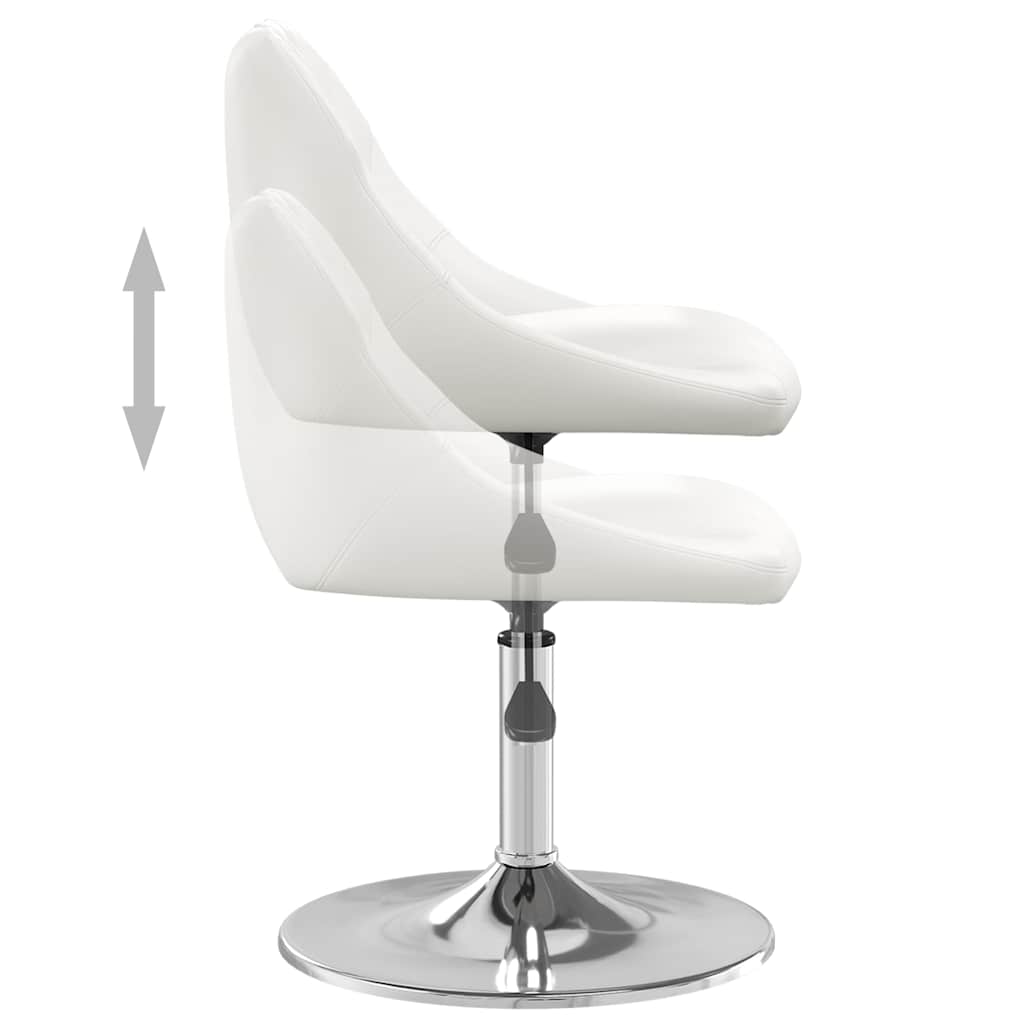 Vidaxl eetkamerstoelen 4 st kunstleer wit