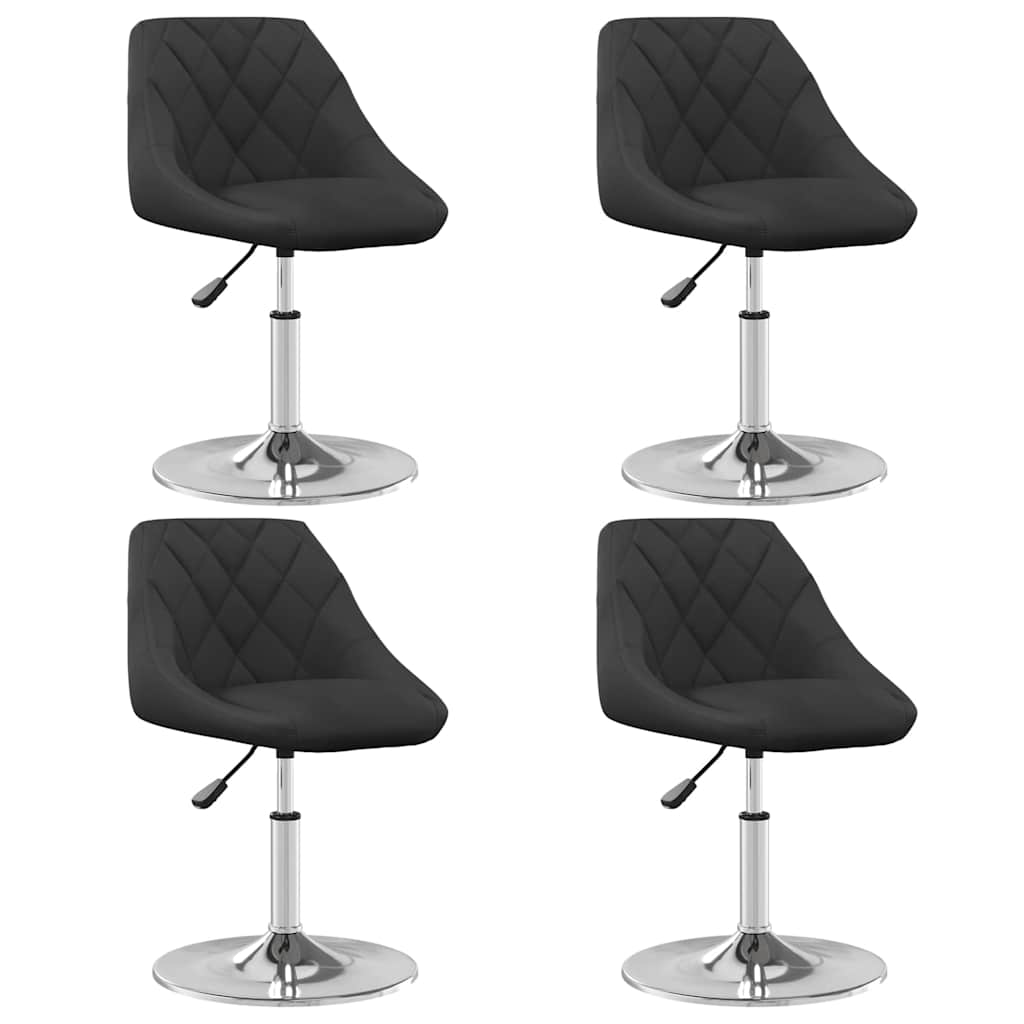Vidaxl eetkamerstoelen draaibaar 4 st fluweel zwart