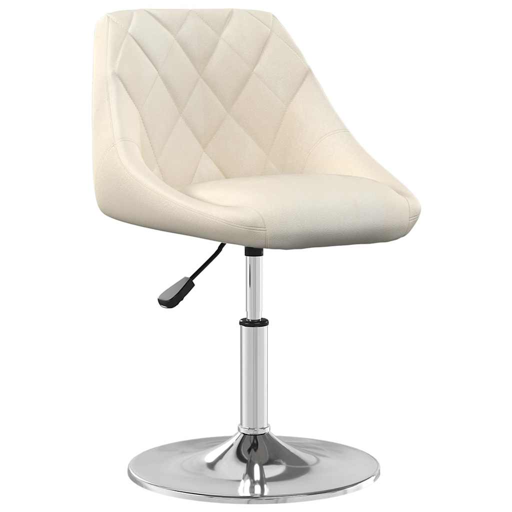 Vidaxl eetkamerstoelen draaibaar 4 st fluweel crèmekleurig