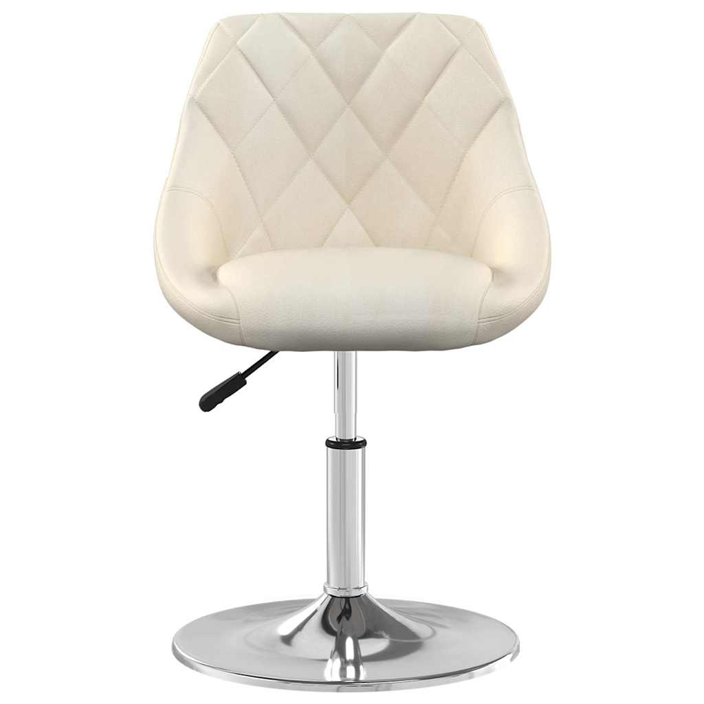 Vidaxl eetkamerstoelen draaibaar 4 st fluweel crèmekleurig
