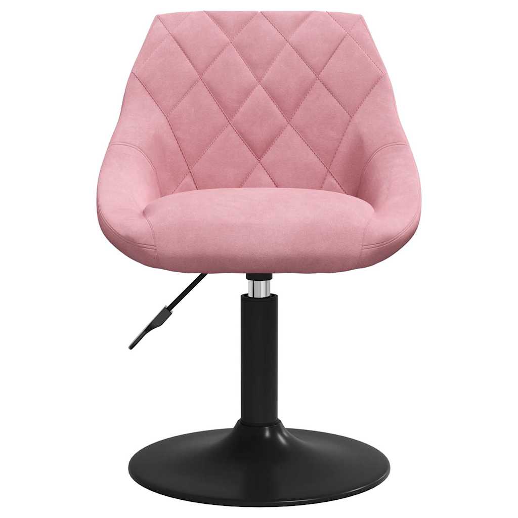 Vidaxl eetkamerstoelen draaibaar 4 st fluweel roze