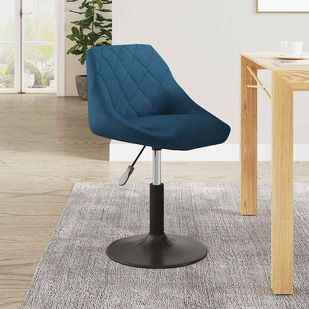 Vidaxl eetkamerstoel fluweel blauw
