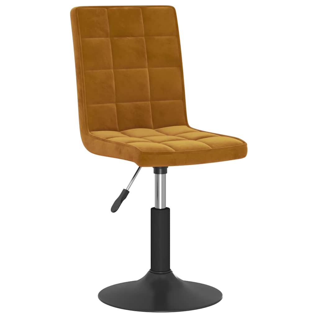 Vidaxl eetkamerstoelen draaibaar 4 st fluweel bruin