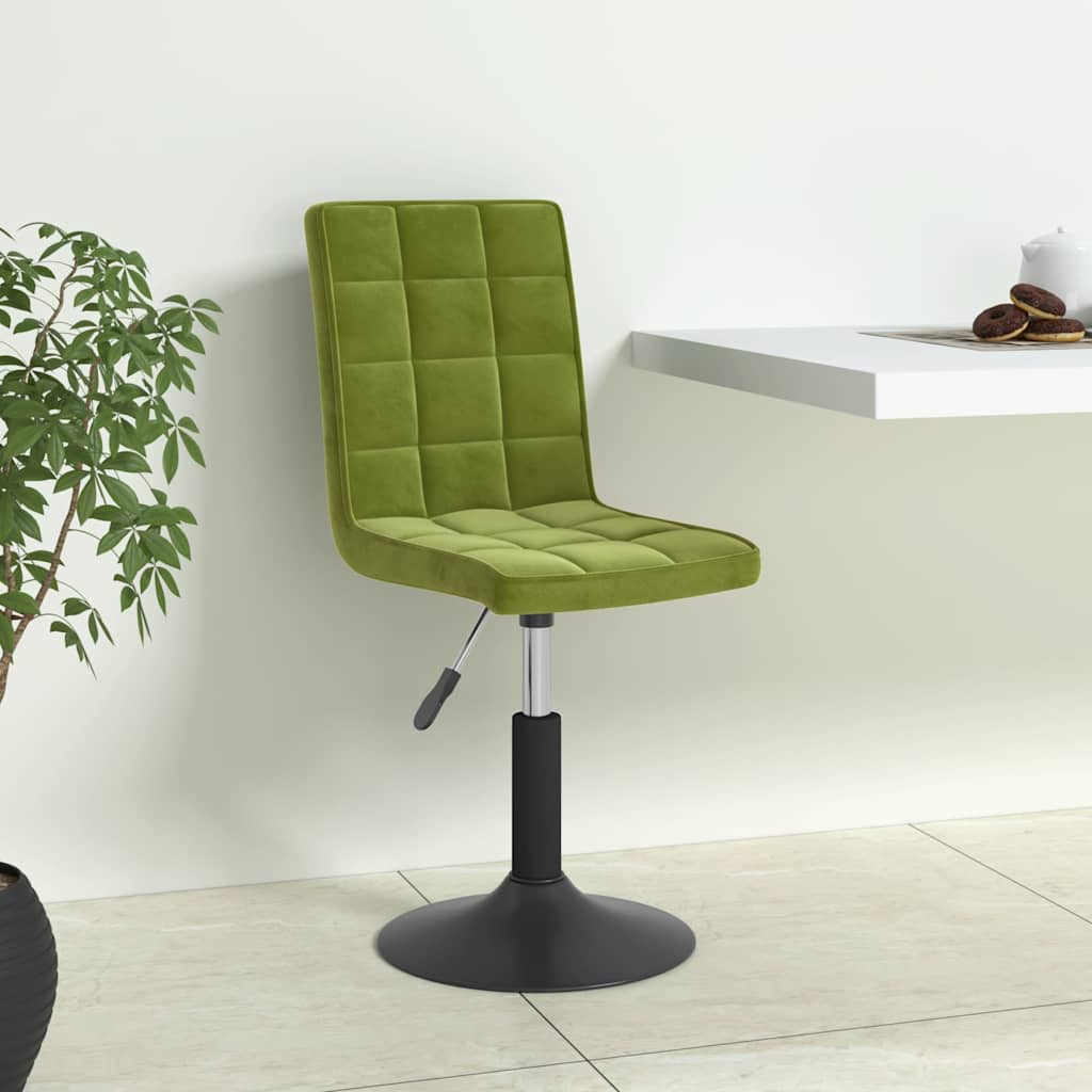 Vidaxl eetkamerstoelen draaibaar 4 st fluweel lichtgroen