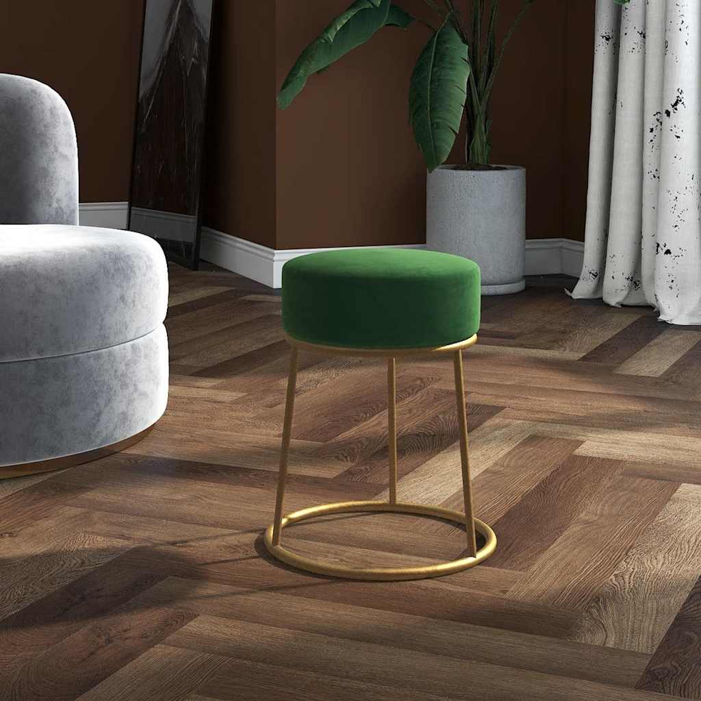Vidaxl hocker rond fluweel groen