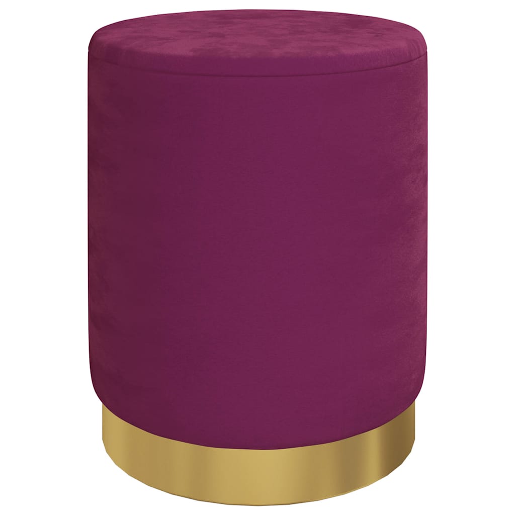 Vidaxl hocker met opbergruimte rond fluweel 31 x 37 cm paars