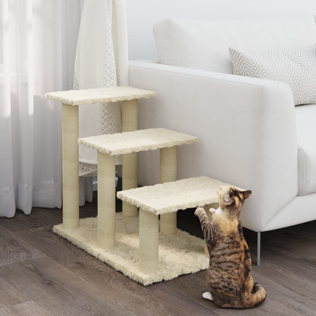 Vidaxl Cat Furniture avec Sisal Scratch Posts 50,5 cm Crème -Colored