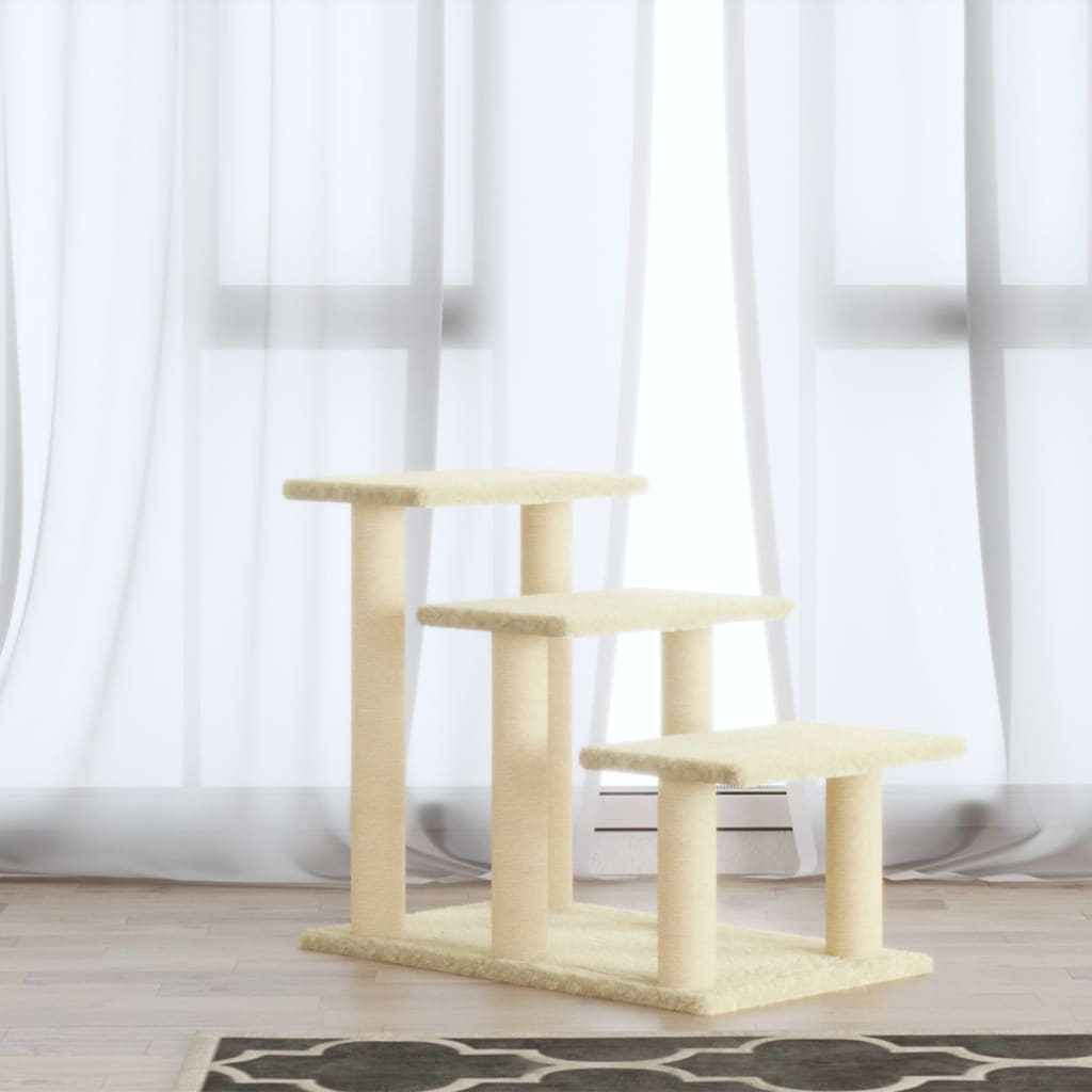 Vidaxl Cat Furniture avec Sisal Scratch Posts 50,5 cm Crème -Colored