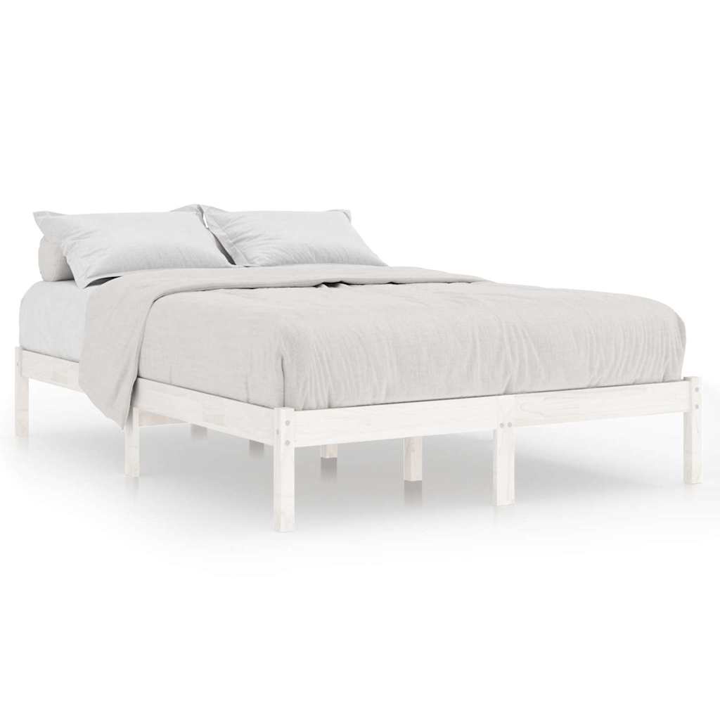 Vidaxl bedframe massief grenenhout wit 140x200 cm