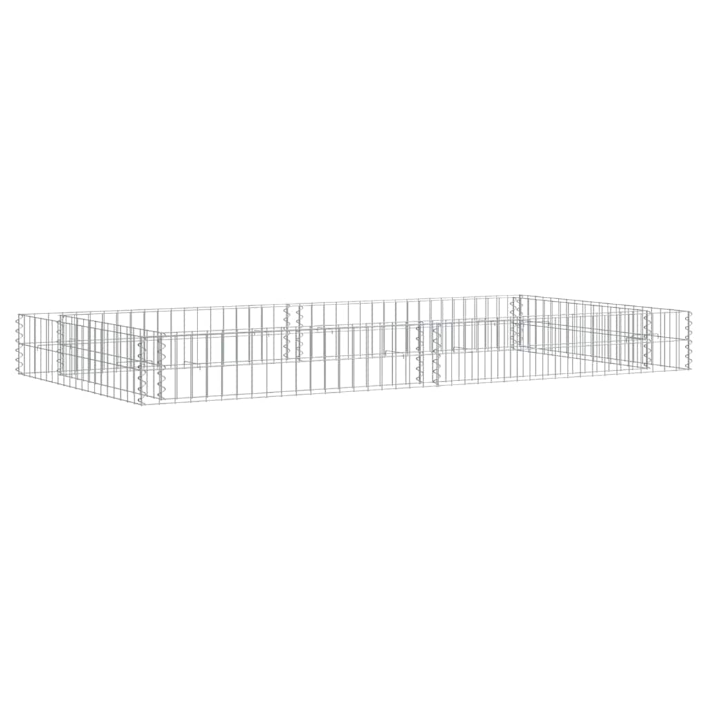 Jardinière gabion Vidaxx surélevée 200x100x20 cm acier galvanisé