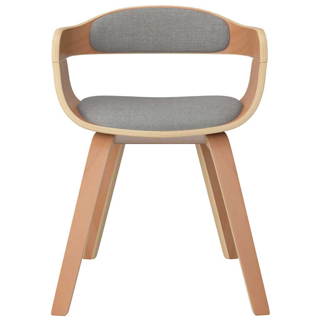 Vidaxl eetkamerstoel gebogen hout en stof taupe