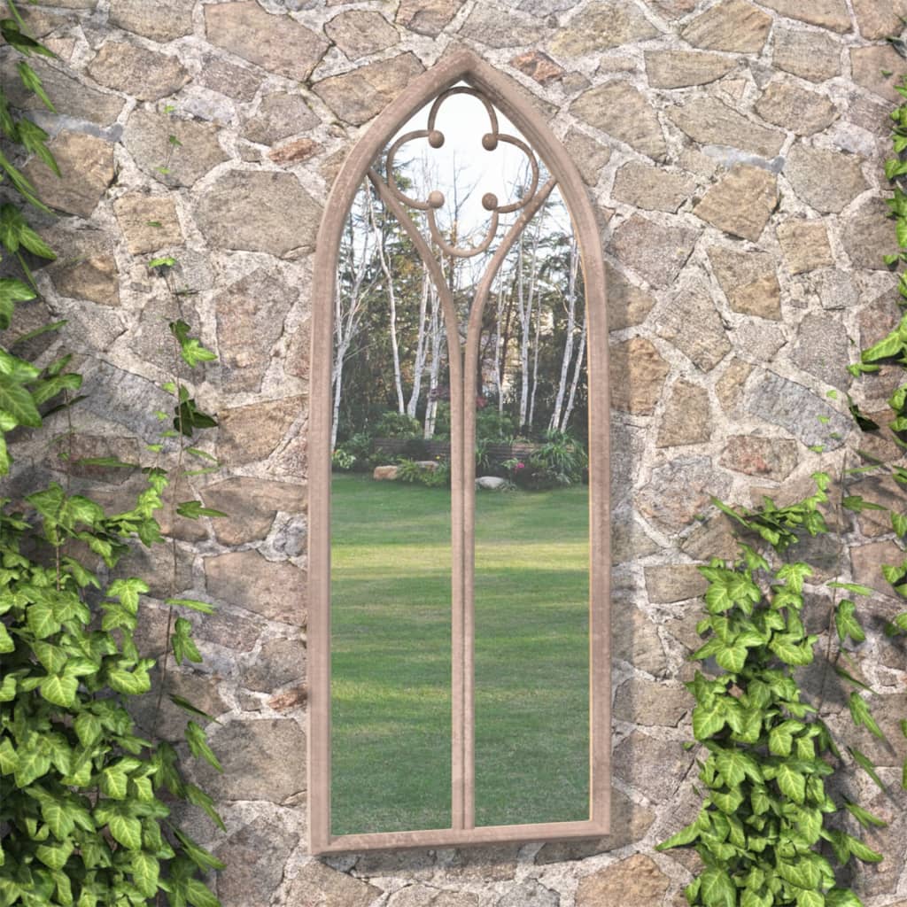 Vidaxl Garden Mirror 70x30 cm Sable de fer -colore