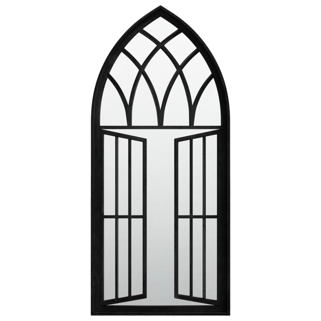 Vidaxl Garden Mirror 100x45 cm de fer noir