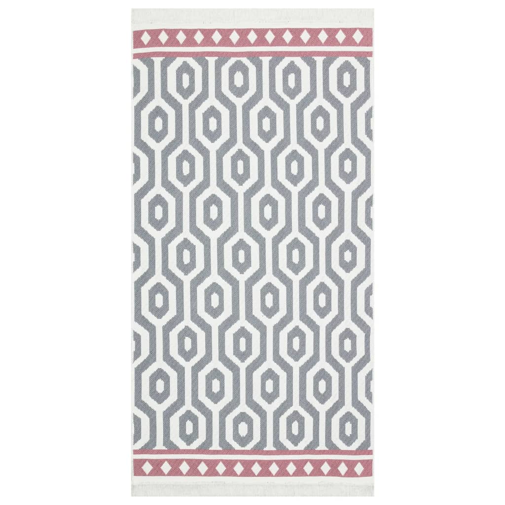 Vidaxl tapis 80x150 cm Coton gris