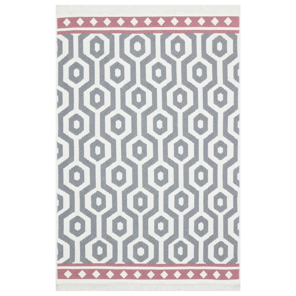 Tapis vidaxl 160x230 cm Grey coton