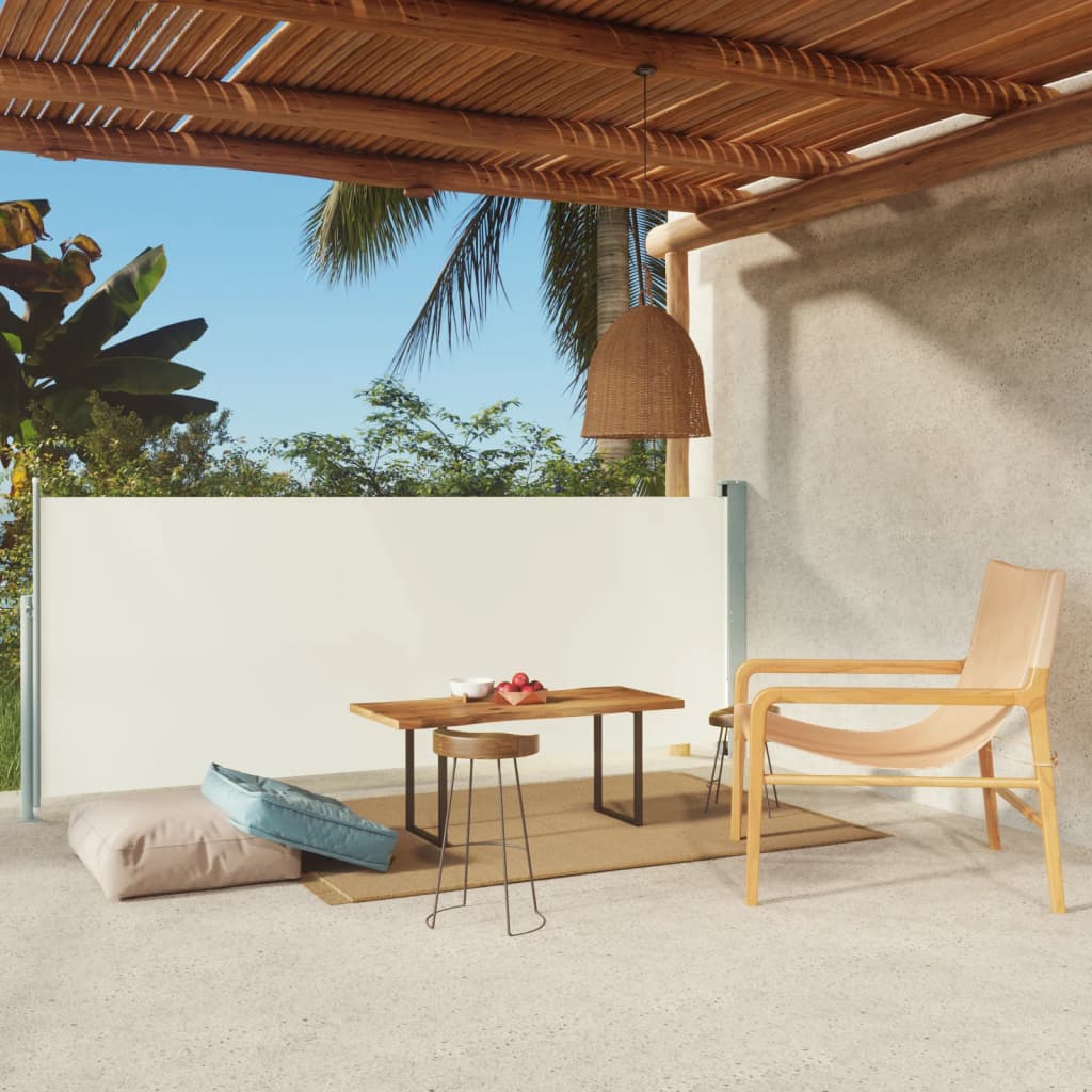 Écran de jardin vidaxl extensible 117x300 cm crème