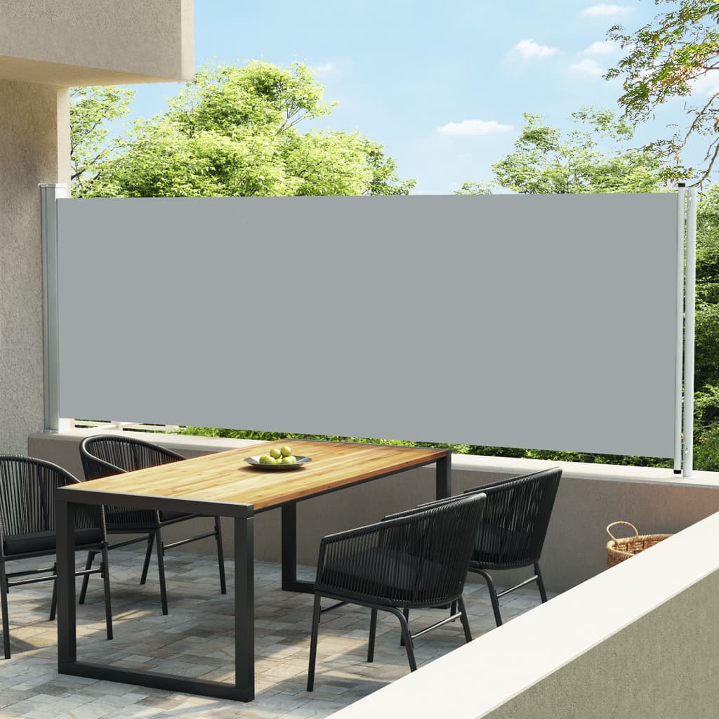 Écran de jardin vidaxl extensible 160x600 cm gris