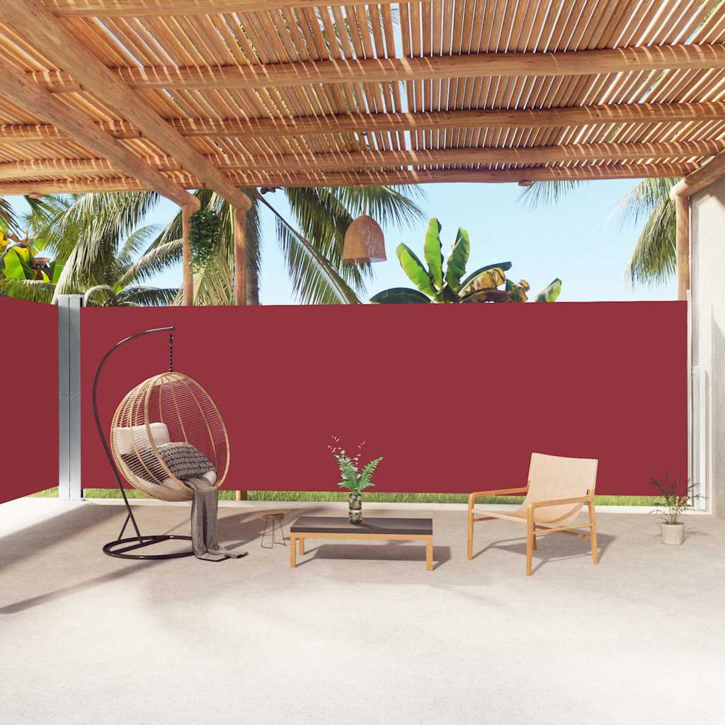 Pare-brise vidaxl extensible 200x1000 cm rouge
