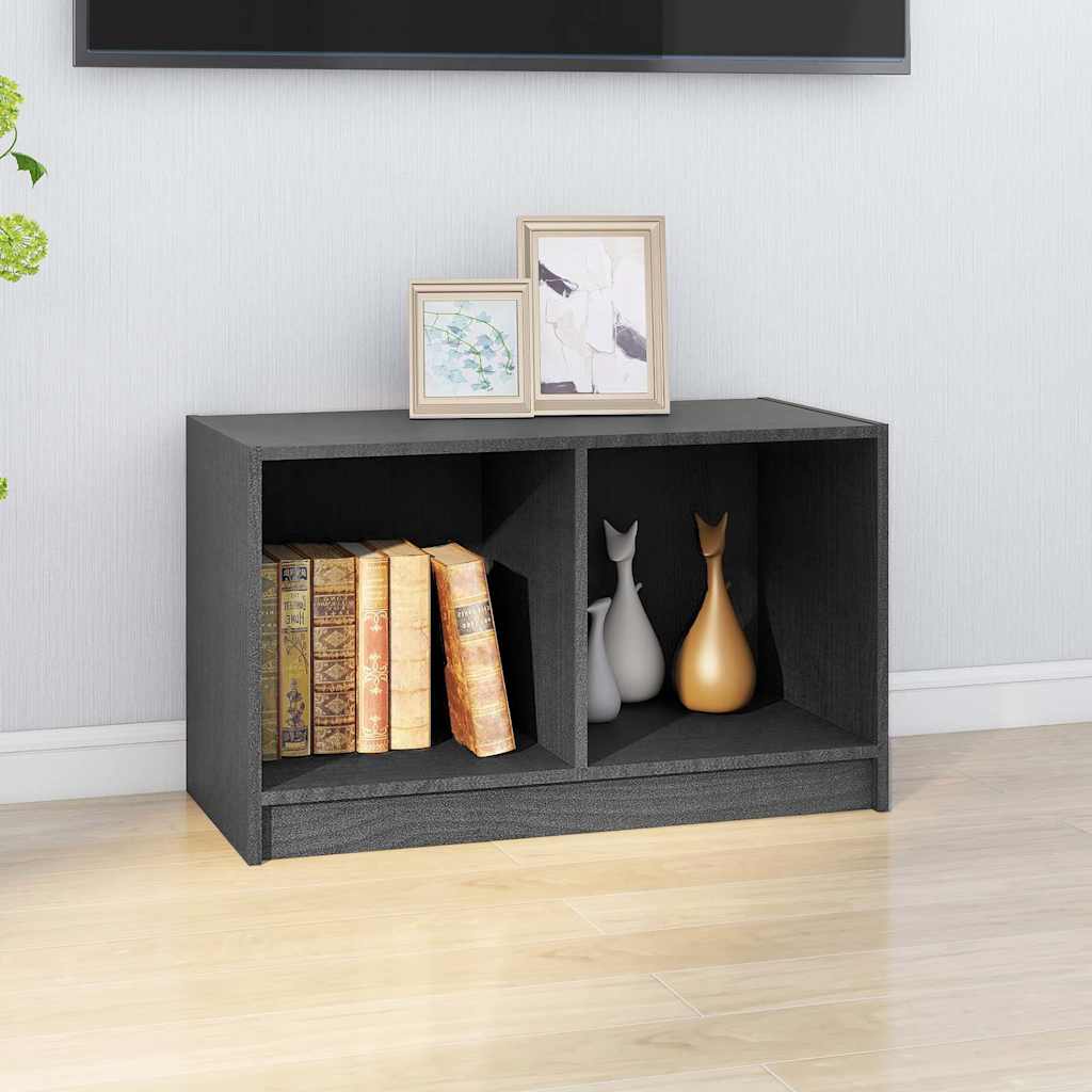 Vidaxl tv-meubel 70x33x42 cm massief grenenhout grijs